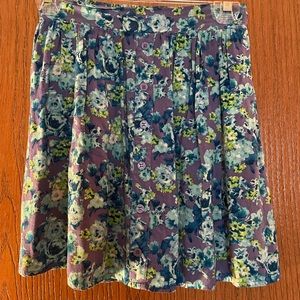 Mossimo XS Blue Flower Skirt